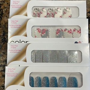 New! Never Opened!  Color Street Set of 4 Glitters and Florals
